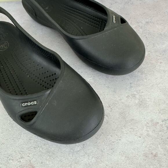 Crocs Shoes Women's 8 Sling Back Ballet Flats Bling Cut Out Close Toe Sandals - Picture 7 of 12